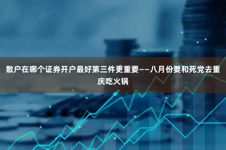 散户在哪个证券开户最好第三件更重要——八月份要和死党去重庆吃火锅